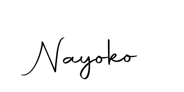 Design your own signature with our free online signature maker. With this signature software, you can create a handwritten (Autography-DOLnW) signature for name Nayoko. Nayoko signature style 10 images and pictures png