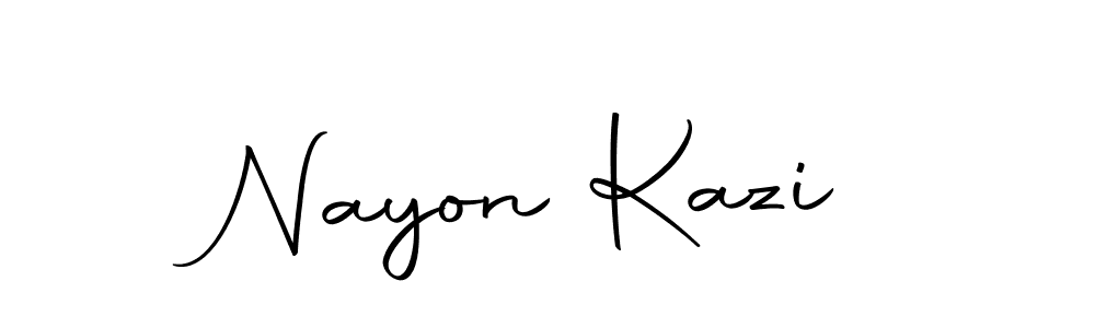 Make a beautiful signature design for name Nayon Kazi. With this signature (Autography-DOLnW) style, you can create a handwritten signature for free. Nayon Kazi signature style 10 images and pictures png
