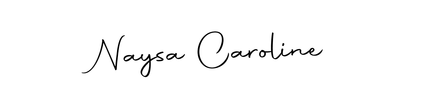 Naysa Caroline stylish signature style. Best Handwritten Sign (Autography-DOLnW) for my name. Handwritten Signature Collection Ideas for my name Naysa Caroline. Naysa Caroline signature style 10 images and pictures png