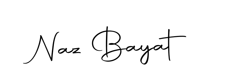 You can use this online signature creator to create a handwritten signature for the name Naz Bayat. This is the best online autograph maker. Naz Bayat signature style 10 images and pictures png