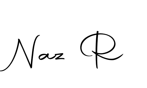 The best way (Autography-DOLnW) to make a short signature is to pick only two or three words in your name. The name Naz R include a total of six letters. For converting this name. Naz R signature style 10 images and pictures png