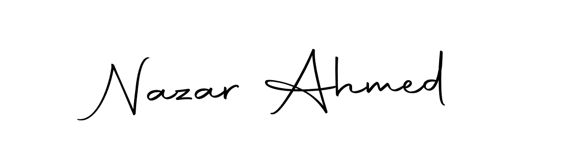 How to make Nazar Ahmed signature? Autography-DOLnW is a professional autograph style. Create handwritten signature for Nazar Ahmed name. Nazar Ahmed signature style 10 images and pictures png