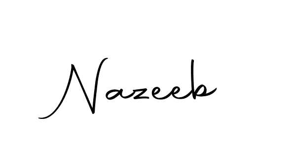 Similarly Autography-DOLnW is the best handwritten signature design. Signature creator online .You can use it as an online autograph creator for name Nazeeb. Nazeeb signature style 10 images and pictures png