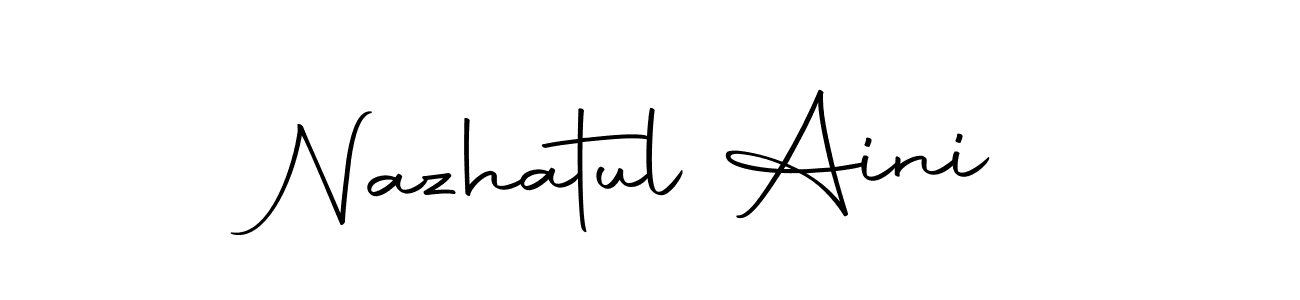 Autography-DOLnW is a professional signature style that is perfect for those who want to add a touch of class to their signature. It is also a great choice for those who want to make their signature more unique. Get Nazhatul Aini name to fancy signature for free. Nazhatul Aini signature style 10 images and pictures png