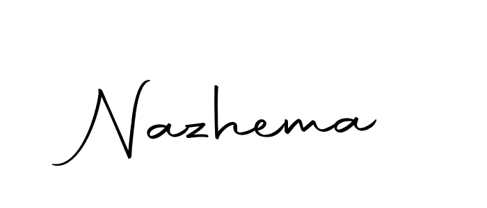 Make a beautiful signature design for name Nazhema. With this signature (Autography-DOLnW) style, you can create a handwritten signature for free. Nazhema signature style 10 images and pictures png
