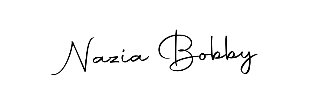 if you are searching for the best signature style for your name Nazia Bobby. so please give up your signature search. here we have designed multiple signature styles  using Autography-DOLnW. Nazia Bobby signature style 10 images and pictures png