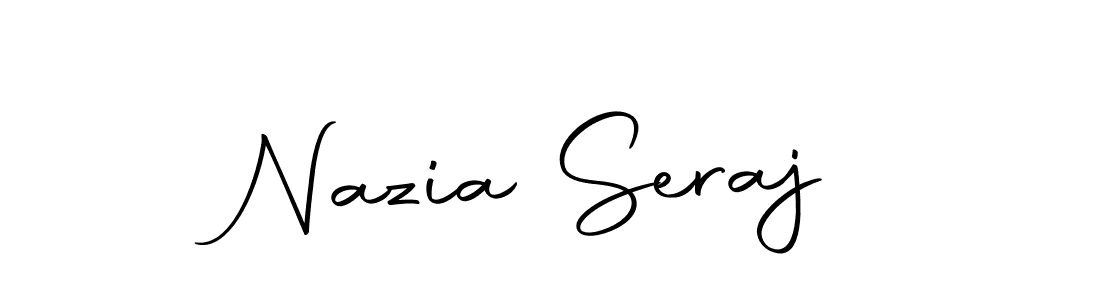 if you are searching for the best signature style for your name Nazia Seraj. so please give up your signature search. here we have designed multiple signature styles  using Autography-DOLnW. Nazia Seraj signature style 10 images and pictures png