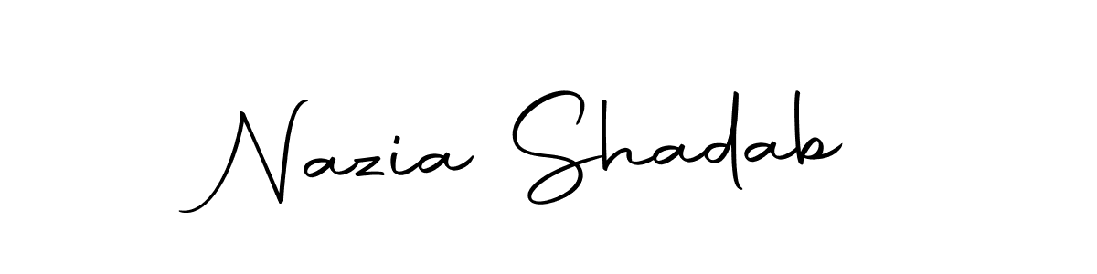 Design your own signature with our free online signature maker. With this signature software, you can create a handwritten (Autography-DOLnW) signature for name Nazia Shadab. Nazia Shadab signature style 10 images and pictures png