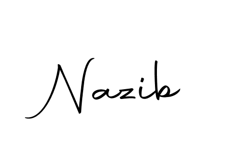 The best way (Autography-DOLnW) to make a short signature is to pick only two or three words in your name. The name Nazib include a total of six letters. For converting this name. Nazib signature style 10 images and pictures png