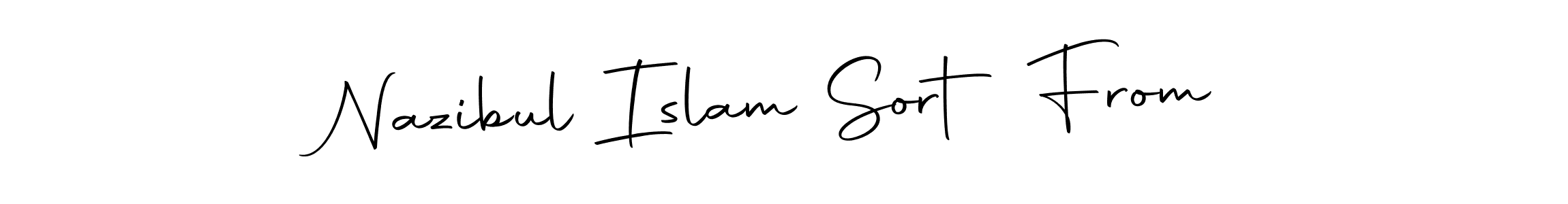 You should practise on your own different ways (Autography-DOLnW) to write your name (Nazibul Islam Sort From) in signature. don't let someone else do it for you. Nazibul Islam Sort From signature style 10 images and pictures png