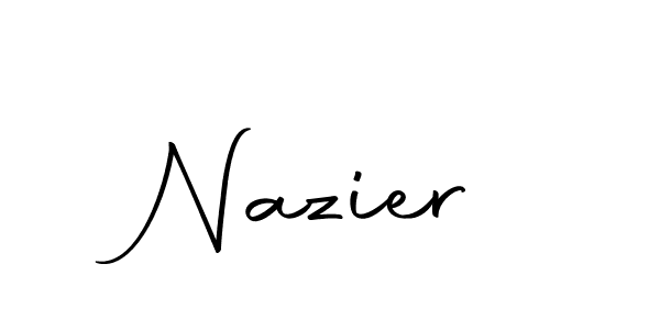 You should practise on your own different ways (Autography-DOLnW) to write your name (Nazier) in signature. don't let someone else do it for you. Nazier signature style 10 images and pictures png