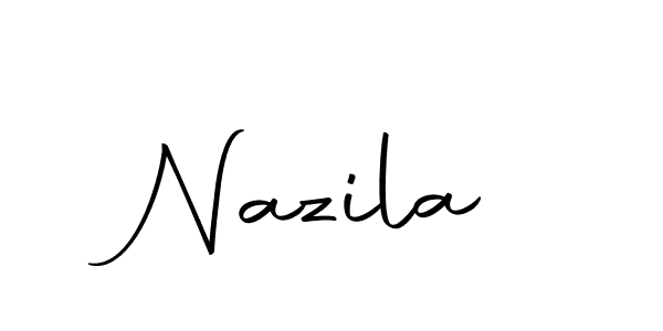 The best way (Autography-DOLnW) to make a short signature is to pick only two or three words in your name. The name Nazila include a total of six letters. For converting this name. Nazila signature style 10 images and pictures png