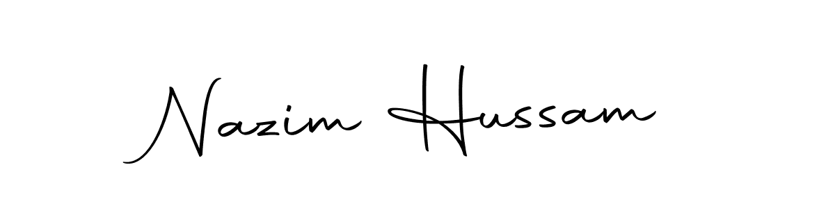 Nazim Hussam stylish signature style. Best Handwritten Sign (Autography-DOLnW) for my name. Handwritten Signature Collection Ideas for my name Nazim Hussam. Nazim Hussam signature style 10 images and pictures png