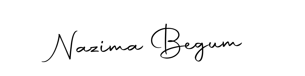 Design your own signature with our free online signature maker. With this signature software, you can create a handwritten (Autography-DOLnW) signature for name Nazima Begum. Nazima Begum signature style 10 images and pictures png
