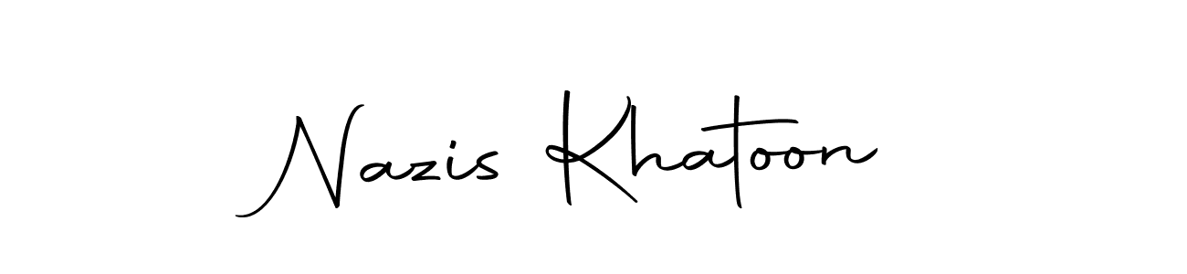 Create a beautiful signature design for name Nazis Khatoon. With this signature (Autography-DOLnW) fonts, you can make a handwritten signature for free. Nazis Khatoon signature style 10 images and pictures png