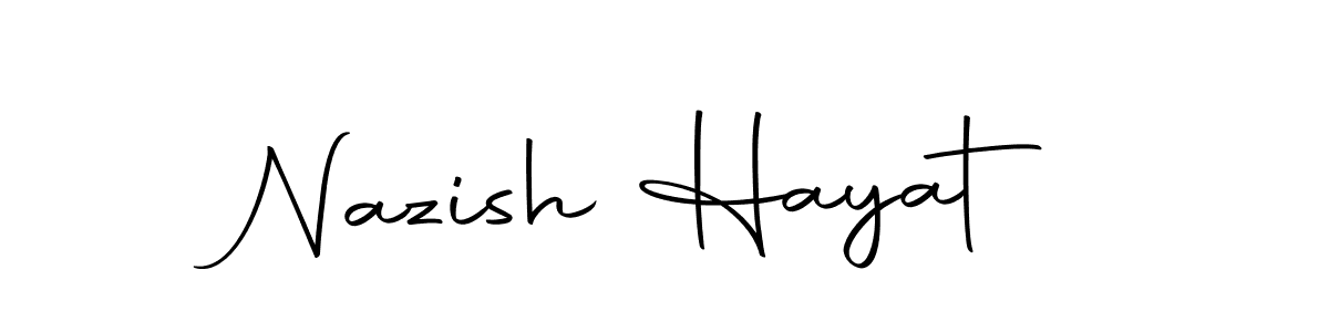 Use a signature maker to create a handwritten signature online. With this signature software, you can design (Autography-DOLnW) your own signature for name Nazish Hayat. Nazish Hayat signature style 10 images and pictures png