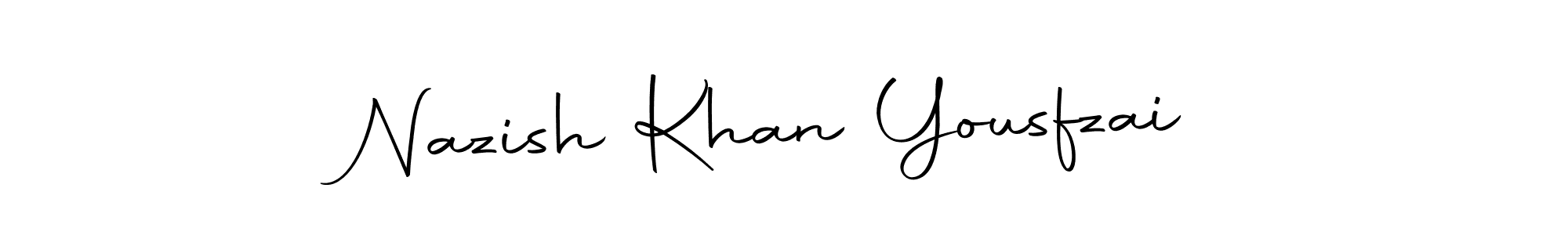 Design your own signature with our free online signature maker. With this signature software, you can create a handwritten (Autography-DOLnW) signature for name Nazish Khan Yousfzai. Nazish Khan Yousfzai signature style 10 images and pictures png