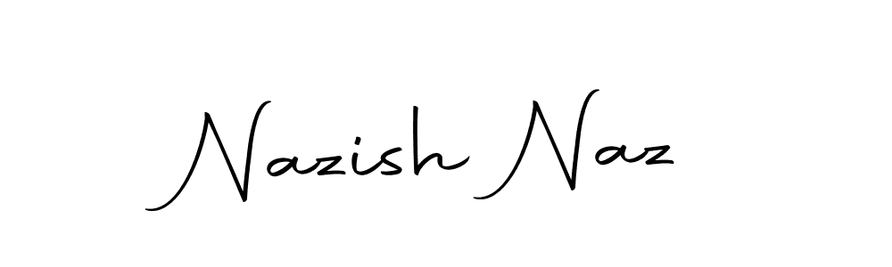 You should practise on your own different ways (Autography-DOLnW) to write your name (Nazish Naz) in signature. don't let someone else do it for you. Nazish Naz signature style 10 images and pictures png