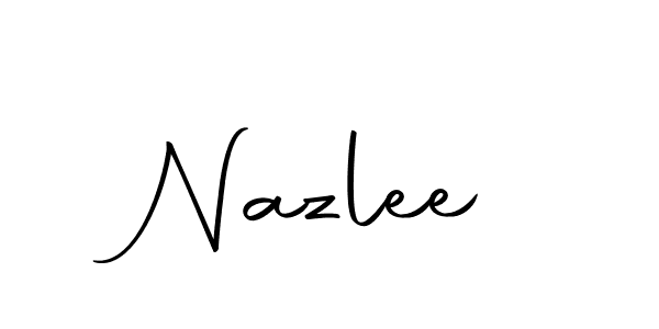 Create a beautiful signature design for name Nazlee. With this signature (Autography-DOLnW) fonts, you can make a handwritten signature for free. Nazlee signature style 10 images and pictures png