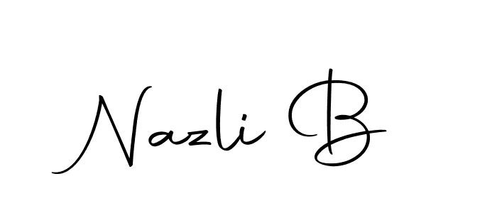 Once you've used our free online signature maker to create your best signature Autography-DOLnW style, it's time to enjoy all of the benefits that Nazli B name signing documents. Nazli B signature style 10 images and pictures png