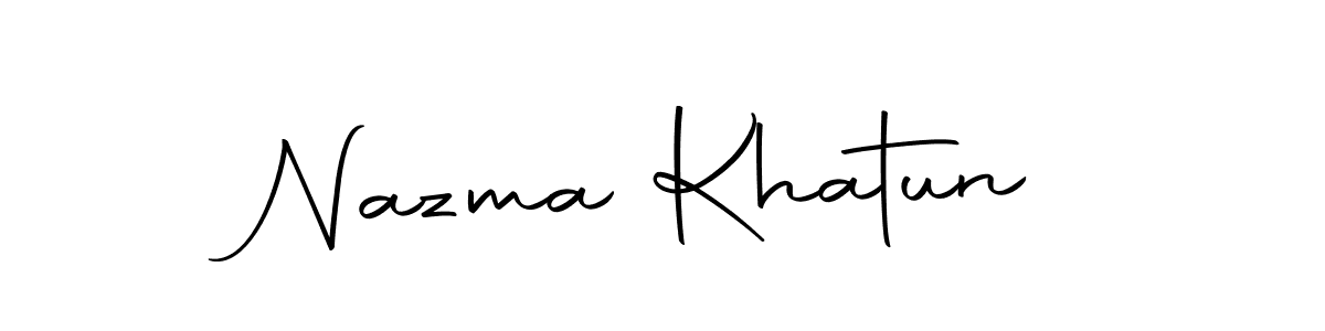 How to make Nazma Khatun name signature. Use Autography-DOLnW style for creating short signs online. This is the latest handwritten sign. Nazma Khatun signature style 10 images and pictures png