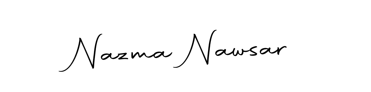 Here are the top 10 professional signature styles for the name Nazma Nawsar. These are the best autograph styles you can use for your name. Nazma Nawsar signature style 10 images and pictures png