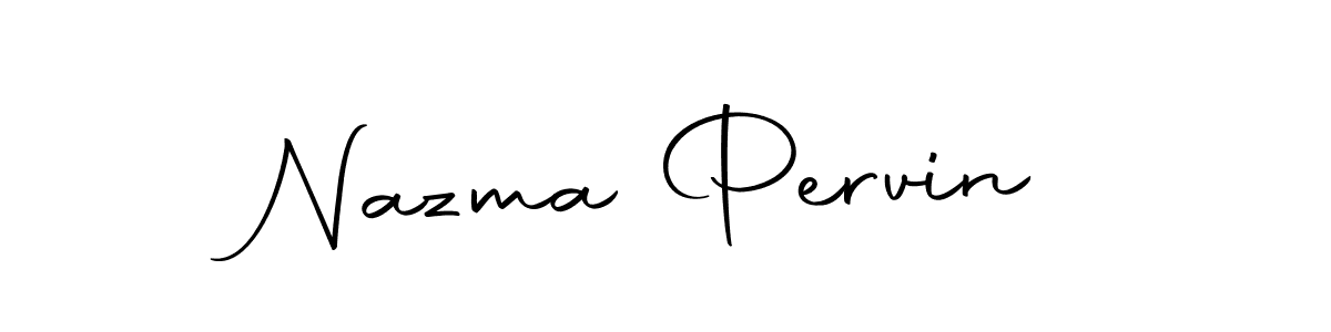 Design your own signature with our free online signature maker. With this signature software, you can create a handwritten (Autography-DOLnW) signature for name Nazma Pervin. Nazma Pervin signature style 10 images and pictures png