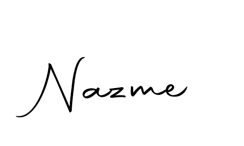 Make a beautiful signature design for name Nazme. Use this online signature maker to create a handwritten signature for free. Nazme signature style 10 images and pictures png