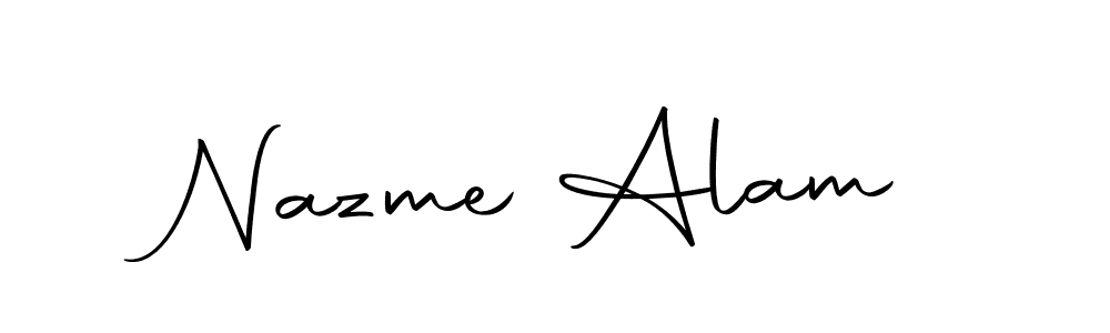 You can use this online signature creator to create a handwritten signature for the name Nazme Alam. This is the best online autograph maker. Nazme Alam signature style 10 images and pictures png