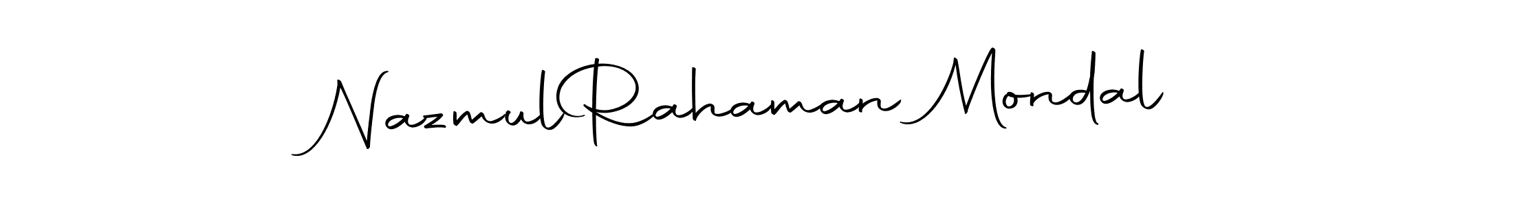 Use a signature maker to create a handwritten signature online. With this signature software, you can design (Autography-DOLnW) your own signature for name Nazmul  Rahaman Mondal. Nazmul  Rahaman Mondal signature style 10 images and pictures png