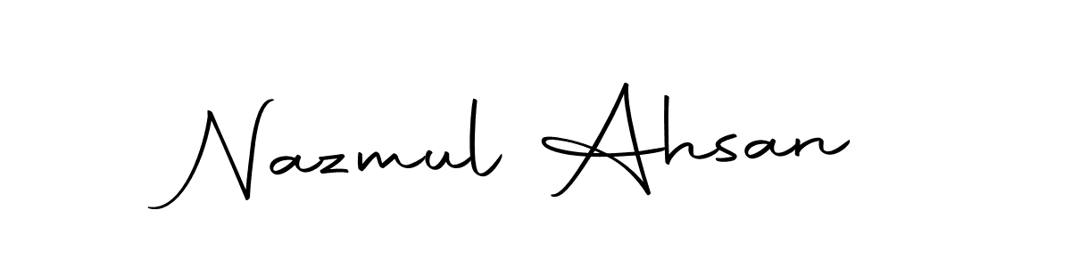 Create a beautiful signature design for name Nazmul Ahsan. With this signature (Autography-DOLnW) fonts, you can make a handwritten signature for free. Nazmul Ahsan signature style 10 images and pictures png