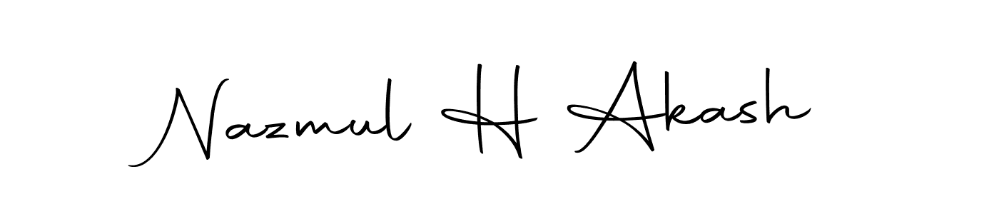 Make a beautiful signature design for name Nazmul H Akash. Use this online signature maker to create a handwritten signature for free. Nazmul H Akash signature style 10 images and pictures png