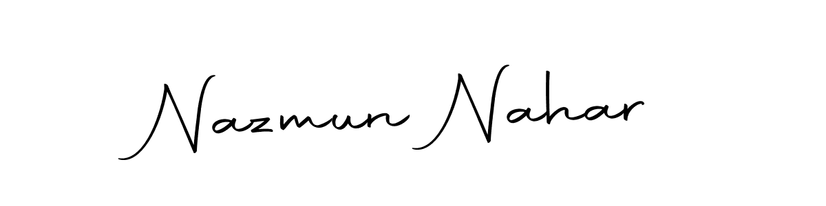 You should practise on your own different ways (Autography-DOLnW) to write your name (Nazmun Nahar) in signature. don't let someone else do it for you. Nazmun Nahar signature style 10 images and pictures png