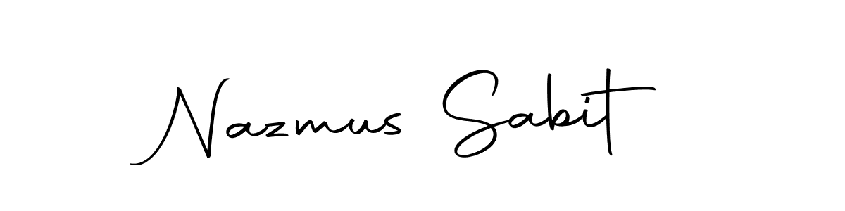 The best way (Autography-DOLnW) to make a short signature is to pick only two or three words in your name. The name Nazmus Sabit include a total of six letters. For converting this name. Nazmus Sabit signature style 10 images and pictures png