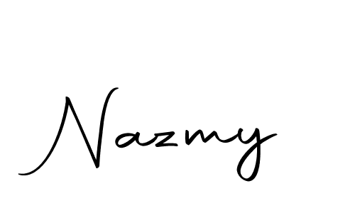 Create a beautiful signature design for name Nazmy. With this signature (Autography-DOLnW) fonts, you can make a handwritten signature for free. Nazmy signature style 10 images and pictures png