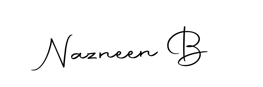 Make a beautiful signature design for name Nazneen B. With this signature (Autography-DOLnW) style, you can create a handwritten signature for free. Nazneen B signature style 10 images and pictures png