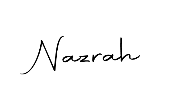 How to make Nazrah signature? Autography-DOLnW is a professional autograph style. Create handwritten signature for Nazrah name. Nazrah signature style 10 images and pictures png