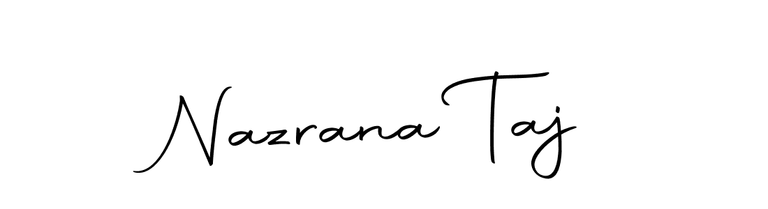 Make a beautiful signature design for name Nazrana Taj. With this signature (Autography-DOLnW) style, you can create a handwritten signature for free. Nazrana Taj signature style 10 images and pictures png