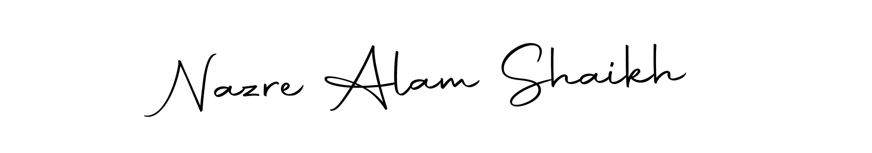 The best way (Autography-DOLnW) to make a short signature is to pick only two or three words in your name. The name Nazre Alam Shaikh include a total of six letters. For converting this name. Nazre Alam Shaikh signature style 10 images and pictures png