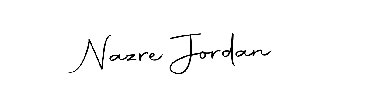 Use a signature maker to create a handwritten signature online. With this signature software, you can design (Autography-DOLnW) your own signature for name Nazre Jordan. Nazre Jordan signature style 10 images and pictures png