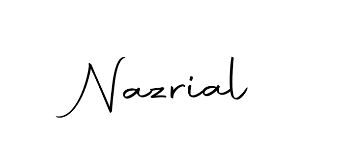 The best way (Autography-DOLnW) to make a short signature is to pick only two or three words in your name. The name Nazrial include a total of six letters. For converting this name. Nazrial signature style 10 images and pictures png