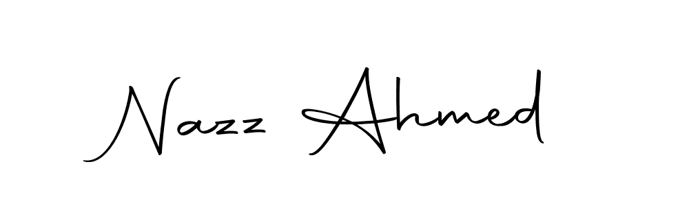 Autography-DOLnW is a professional signature style that is perfect for those who want to add a touch of class to their signature. It is also a great choice for those who want to make their signature more unique. Get Nazz Ahmed name to fancy signature for free. Nazz Ahmed signature style 10 images and pictures png