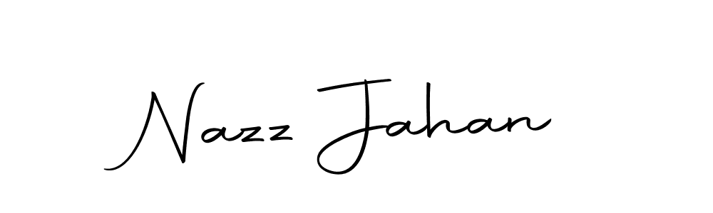 Design your own signature with our free online signature maker. With this signature software, you can create a handwritten (Autography-DOLnW) signature for name Nazz Jahan. Nazz Jahan signature style 10 images and pictures png