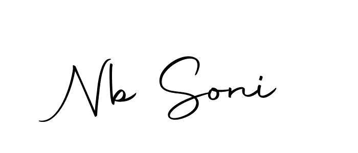 You should practise on your own different ways (Autography-DOLnW) to write your name (Nb Soni) in signature. don't let someone else do it for you. Nb Soni signature style 10 images and pictures png