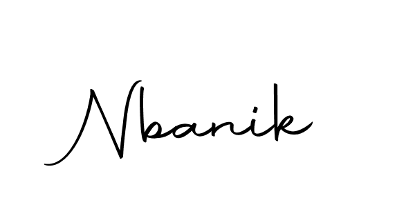 Nbanik stylish signature style. Best Handwritten Sign (Autography-DOLnW) for my name. Handwritten Signature Collection Ideas for my name Nbanik. Nbanik signature style 10 images and pictures png