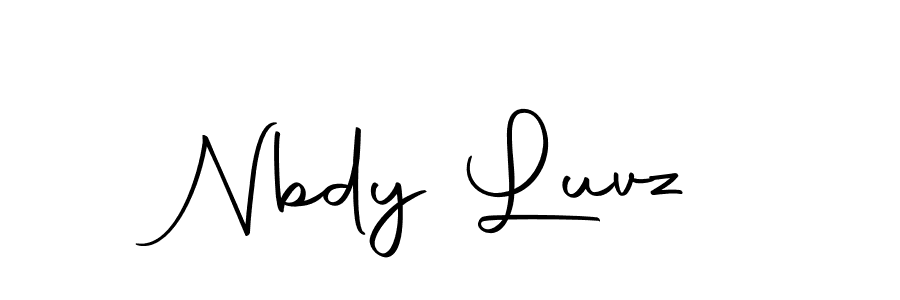 Design your own signature with our free online signature maker. With this signature software, you can create a handwritten (Autography-DOLnW) signature for name Nbdy Luvz. Nbdy Luvz signature style 10 images and pictures png