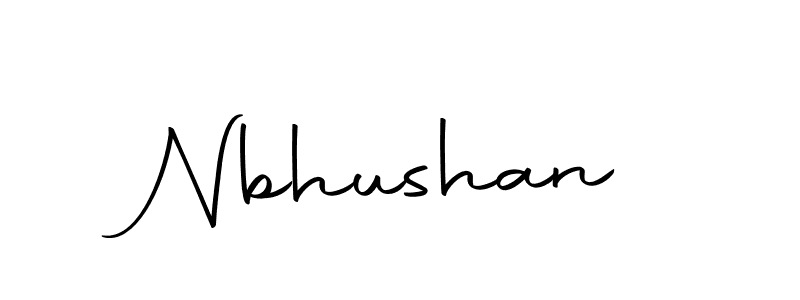 Use a signature maker to create a handwritten signature online. With this signature software, you can design (Autography-DOLnW) your own signature for name Nbhushan. Nbhushan signature style 10 images and pictures png