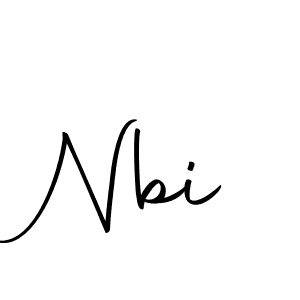 Design your own signature with our free online signature maker. With this signature software, you can create a handwritten (Autography-DOLnW) signature for name Nbi. Nbi signature style 10 images and pictures png