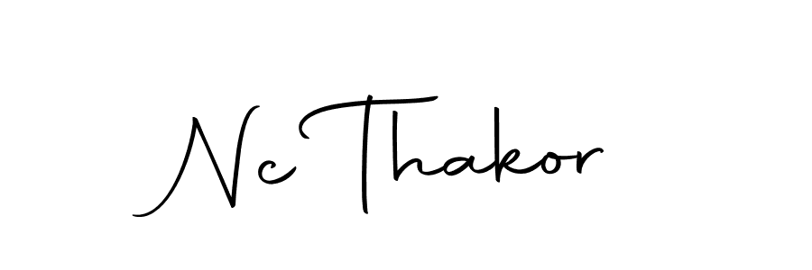 You should practise on your own different ways (Autography-DOLnW) to write your name (Nc Thakor) in signature. don't let someone else do it for you. Nc Thakor signature style 10 images and pictures png