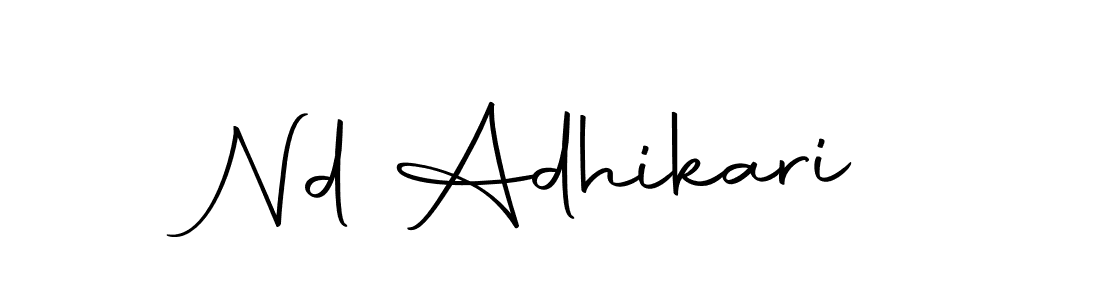 Nd Adhikari stylish signature style. Best Handwritten Sign (Autography-DOLnW) for my name. Handwritten Signature Collection Ideas for my name Nd Adhikari. Nd Adhikari signature style 10 images and pictures png